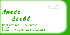 anett liebl business card